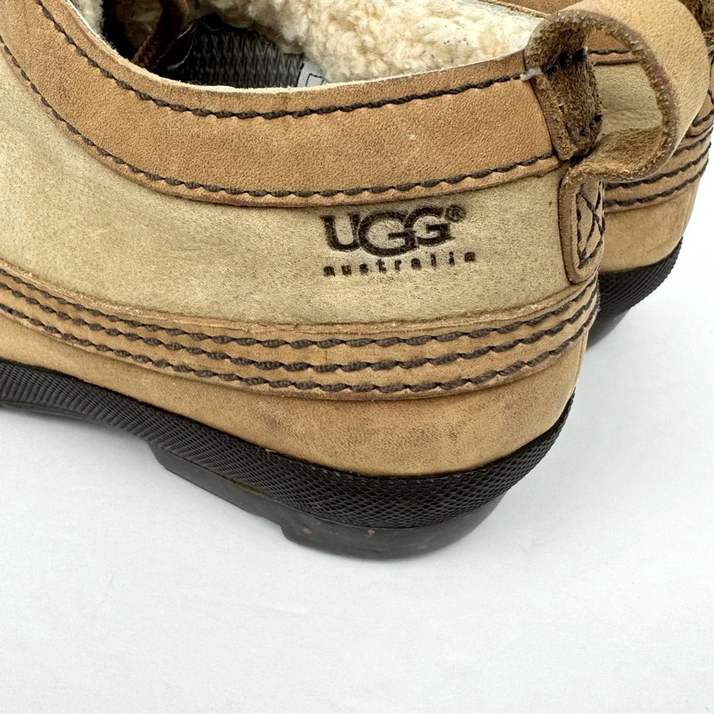UGG Australia Boots Womens 7.5 Magpie Duck Ankle Bootie. Waterproof tan Leather